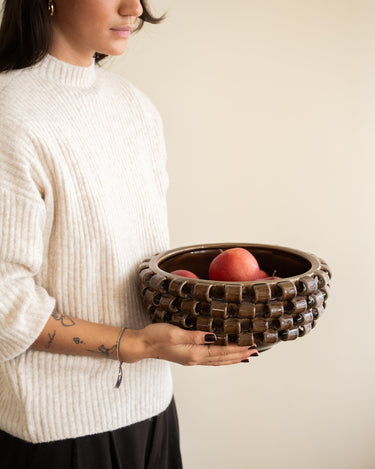 Handmade Deco Bowl Loopa Brown - Things I Like Things I Love