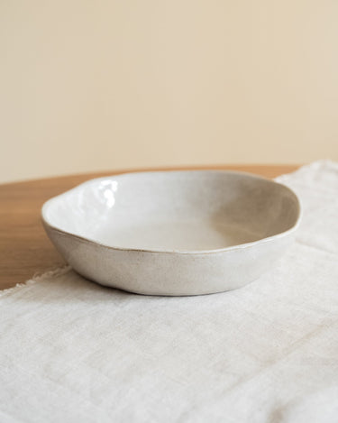 Handmade Deep Dinner Plate Serpa Beige - Things I Like Things I Love