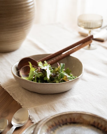 Handmade Deep Dinner Plate Serpa Beige - Things I Like Things I Love