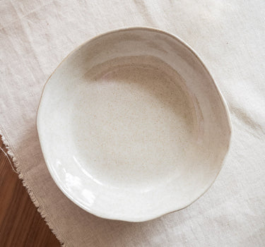 Handmade Deep Dinner Plate Serpa Beige - Things I Like Things I Love