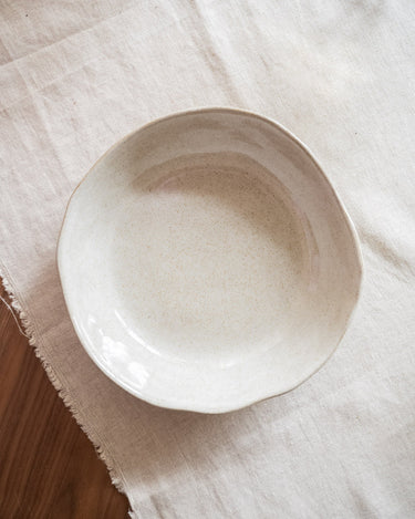Handmade Deep Dinner Plate Serpa Beige - Things I Like Things I Love