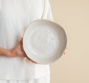 Handmade Deep Dinner Plate Serpa Beige - Things I Like Things I Love