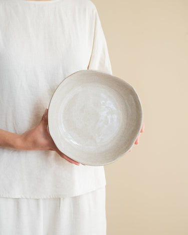 Handmade Deep Dinner Plate Serpa Beige - Things I Like Things I Love