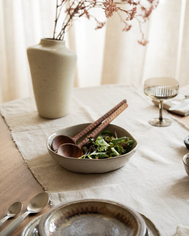 Handmade Deep Dinner Plate Serpa Beige - Things I Like Things I Love