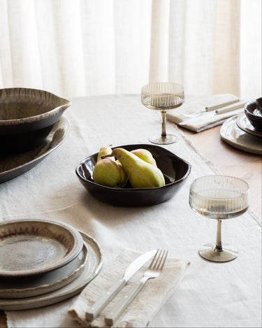 Handmade Deep Dinner Plate Serpa Burgundy - Things I Like Things I Love