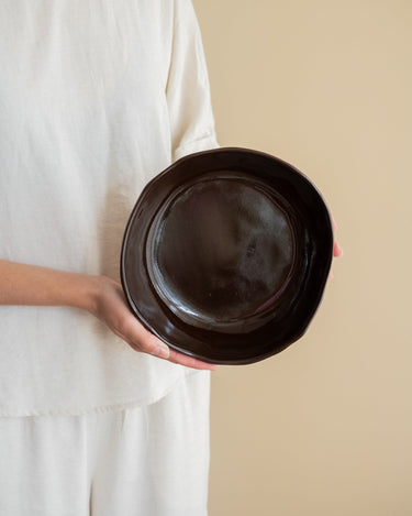 Handmade Deep Dinner Plate Serpa Burgundy - Things I Like Things I Love
