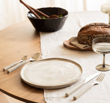 Handmade Dinner Plate Serpa Beige - Things I Like Things I Love