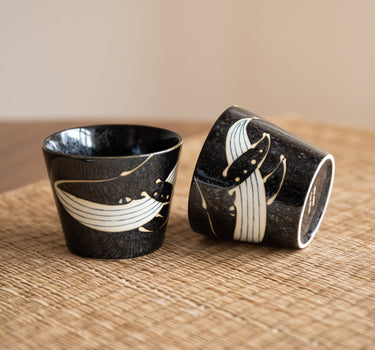 Handmade Japanese Cappuccino Mug Whale - Things I Like Things I Love