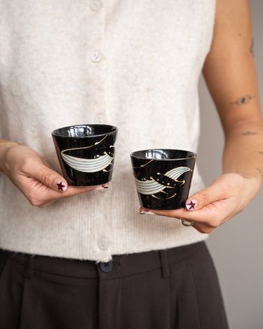 Handmade Japanese Cappuccino Mug Whale - Things I Like Things I Love