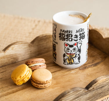 Handmade Japanese Cup Emboss Lucky Cat - Things I Like Things I Love