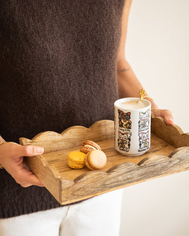 Handmade Japanese Cup Emboss Lucky Cat - Things I Like Things I Love