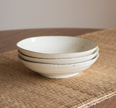 Handmade Japanese Deep Dinner Plate Shirogesho - Things I Like Things I Love