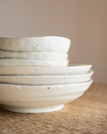 Handmade Japanese Deep Dinner Plate Shirogesho - Things I Like Things I Love