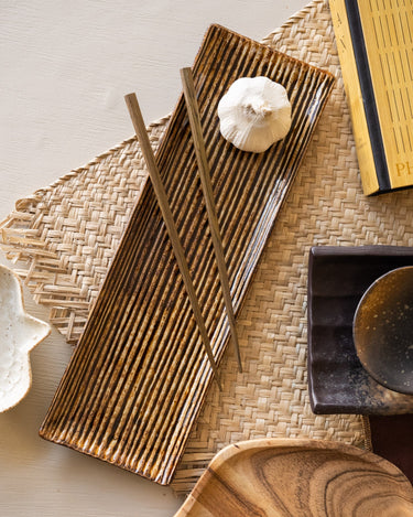 Handmade Japanese Mino Craft Plate Brown - Things I Like Things I Love