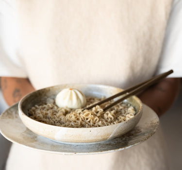 Handmade Japanese Yuki Deep Dinner Plate - Things I Like Things I Love
