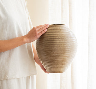 Handmade Large Deco Vase Caramel - Things I Like Things I Love