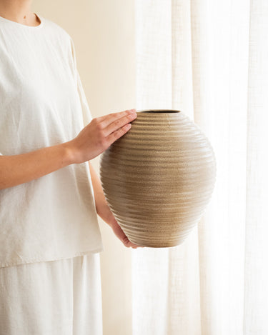 Handmade Large Deco Vase Caramel - Things I Like Things I Love