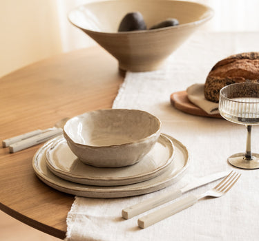 Handmade Medium Bowl Serpa Beige - Things I Like Things I Love