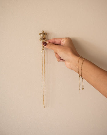Handmade Mini Tommy Turtle Hook Gold - Things I Like Things I Love