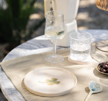 Handmade Plate Lucky Clover Ceramic - Things I Like Things I Love