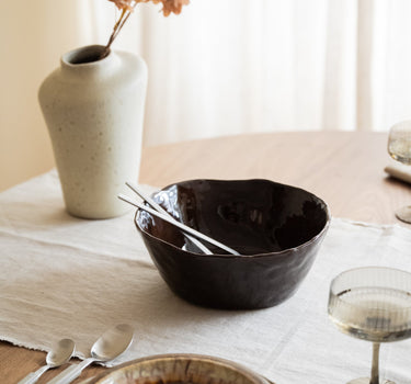 Handmade Salad Bowl Serpa Burgundy - Things I Like Things I Love
