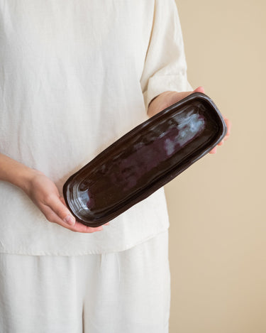 Handmade Serving Tray Serpa Burgundy - Things I Like Things I Love