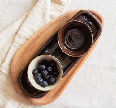 Handmade Small Bowl Serpa Burgundy - Things I Like Things I Love