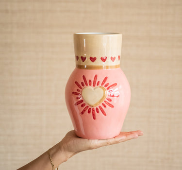 Handmade Vase Sunlit Heart - Things I Like Things I Love