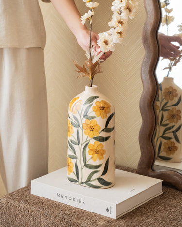 Hangeschilderde Deco Vaas Bloem Aurelia - Things I Like Things I Love
