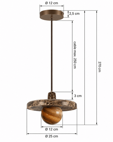 Hanglamp Tivoli Marmer Leila Bruin - Things I Like Things I Love