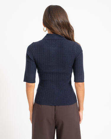 Hanna Zip Knit Cardigan Night Sky - Things I Like Things I Love