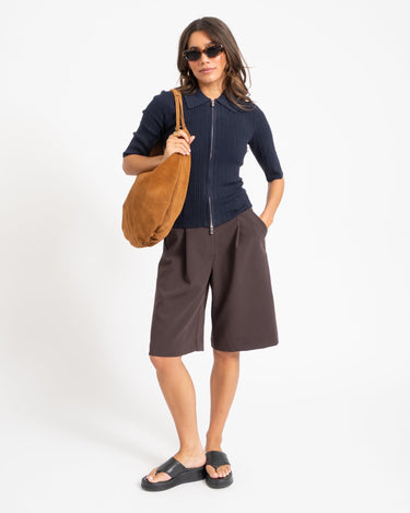Hanna Zip Knit Cardigan Night Sky - Things I Like Things I Love