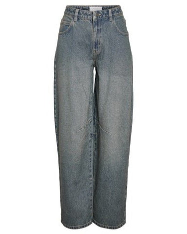 Hazal Barrel Jeans Medium Blue Denim - Things I Like Things I Love