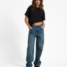 Hazal Barrel Jeans Medium Blue Denim - Things I Like Things I Love