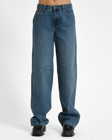 Hazal Barrel Jeans Medium Blue Denim - Things I Like Things I Love