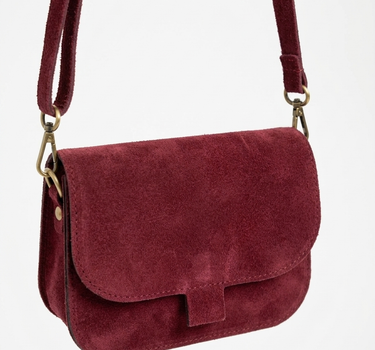 Bag Flora REAL SUEDE Bordeaux