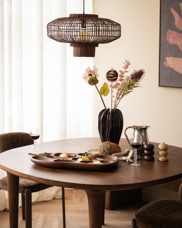 HKLIVING Handgesneden Borrelschaal Acaciahout Bruin - Things I Like Things I Love