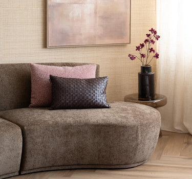 HKLIVING Kussen Gevlochten Bruin - Things I Like Things I Love