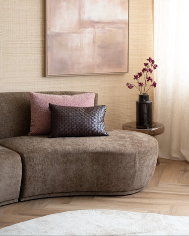 HKLIVING Kussen Gevlochten Bruin - Things I Like Things I Love