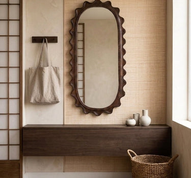 HKLIVING Large Mirror Dark Wood - Things I Like Things I Love