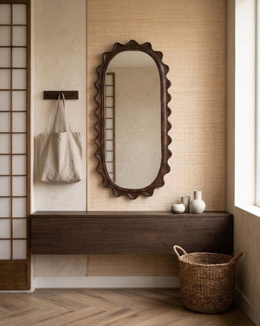 HKLIVING Large Mirror Dark Wood - Things I Like Things I Love