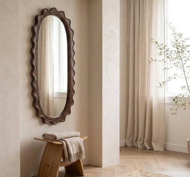 HKLIVING Large Mirror Dark Wood - Things I Like Things I Love