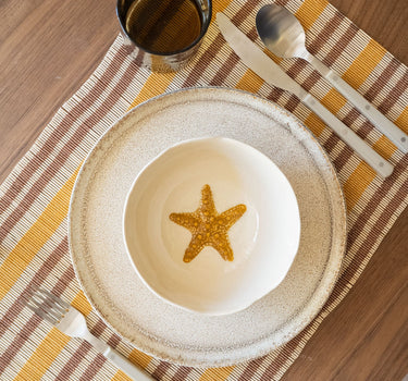 HKLIVING Placemat Striped Amber - Things I Like Things I Love