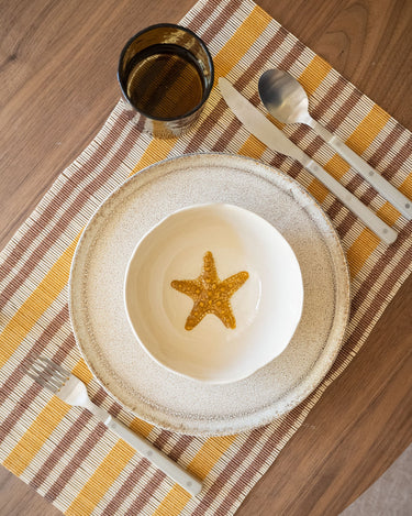HKLIVING Placemat Striped Amber - Things I Like Things I Love