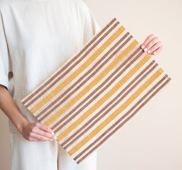HKLIVING Placemat Striped Amber - Things I Like Things I Love