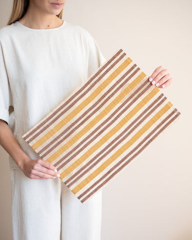 HKLIVING Placemat Striped Amber - Things I Like Things I Love