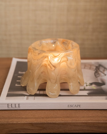 HKLIVING Tealight Holder Glass Cream - Things I Like Things I Love