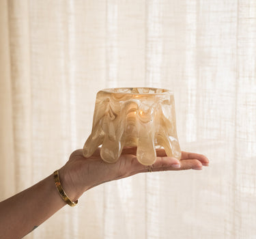 HKLIVING Tealight Holder Glass Cream - Things I Like Things I Love