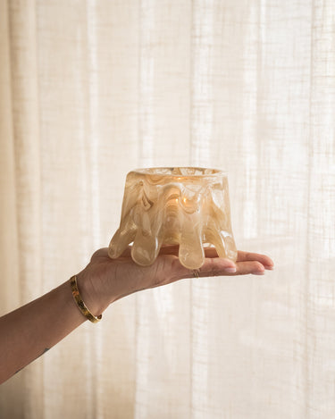 HKLIVING Tealight Holder Glass Cream - Things I Like Things I Love