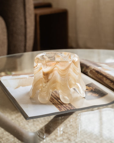 HKLIVING Tealight Holder Glass Cream - Things I Like Things I Love